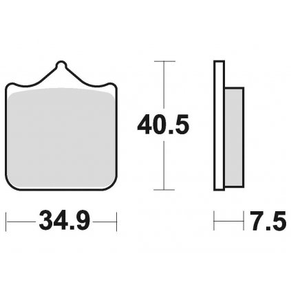 brzdové destičky, BRAKING (sinterová směs CM55) 4 ks v balení