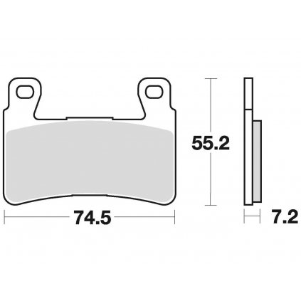 brzdové destičky, BRAKING (semi metalická směs CM66) 2 ks v balení