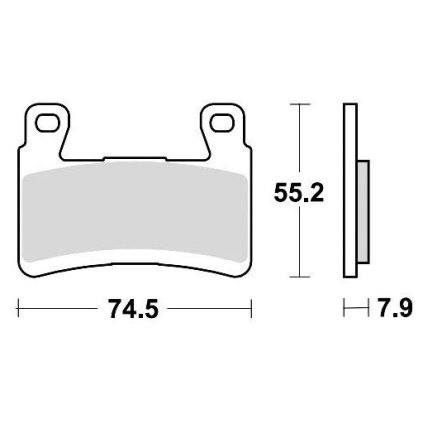 brzdové destičky, BRAKING (semi metalická směs CM66) 2 ks v balení