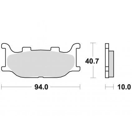 brzdové destičky, BRAKING (sinterová směs P30) 2 ks v balení