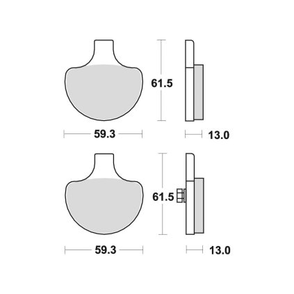 brzdové destičky, BRAKING (sinterová směs CM77) 2 ks v balení