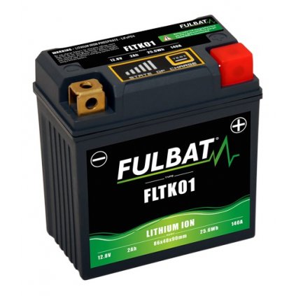 lithiová baterie LiFePO4 FLTK01 FULBAT 12V, 2Ah, 140A, 86x48x90 (pro motocykly KTM, YTX5L-BS/YTX4L-BS)