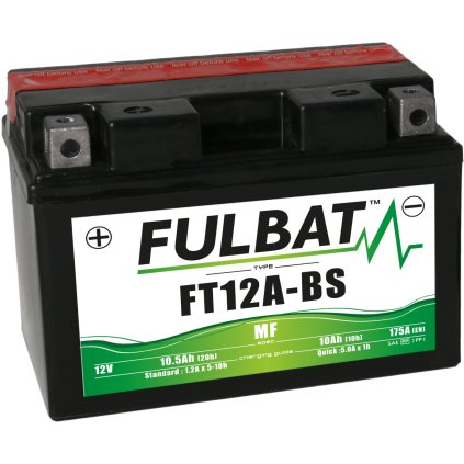 baterie 12V, FT12A-BS, 10Ah, 175A, bezúdržbová MF AGM 150x87x105, A-TECH (vč. balení elektrolytu)