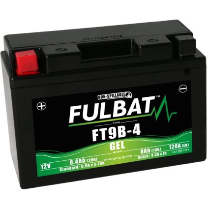 baterie 12V, YT9B-BS, 8Ah, 115A, bezúdržbová MF AGM 150x70x105, FULBAT (vč. balení elektrolytu)