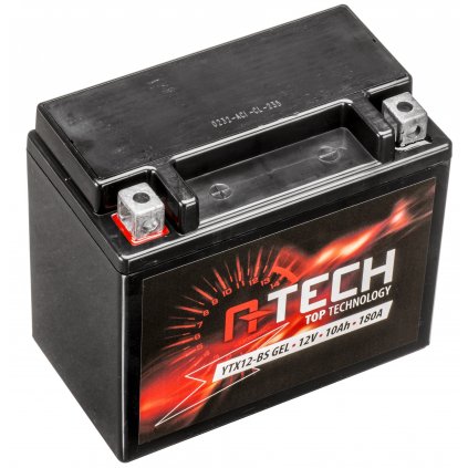 baterie 12V, YTX12-BS GEL, 10Ah, 180A, bezúdržbová GEL technologie 150x87x130 A-TECH (aktivovaná ve výrobě)