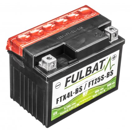 baterie 12V, YTX4L-BS/YTZ5S-BS, 4,2Ah, 50A, bezúdržbová MF AGM 113x70x85, FULBAT (vč. balení elektrolytu)