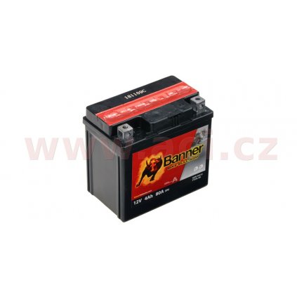 baterie 12V, YTX5 l-BS, 4Ah, 80A, BANNER Bike Bull AGM 114x71x106