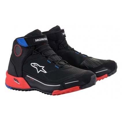 boty CR-X DRYSTAR HONDA kolekce, ALPINESTARS (černá/červená/modrá) 2025 (Velikost 38)