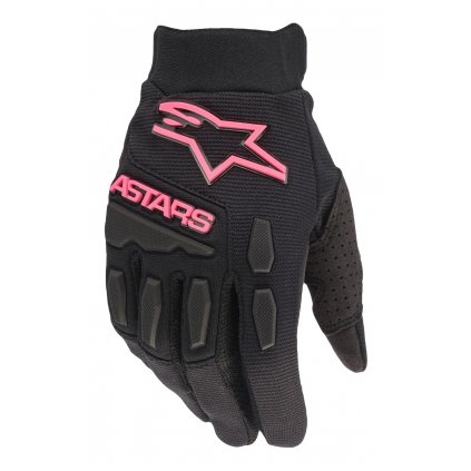 rukavice STELLA FULL BORE, ALPINESTARS, dámské (černá/růžová fluo) 2025 (Velikost S)