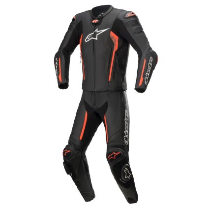 dvoudílná kombinéza MISSILE 2, TECH-AIR kompatibilní, ALPINESTARS (černá/červená fluo) 2026 (Velikost 54)