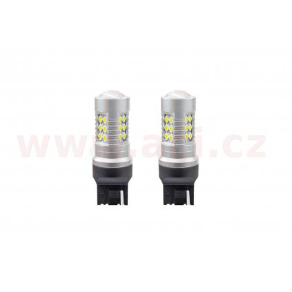 LED žárovka 1156 CAN-BUS 24x SMD 3030 T20 7440 w21w 12V/24V bílá 5600k sada 2 ks