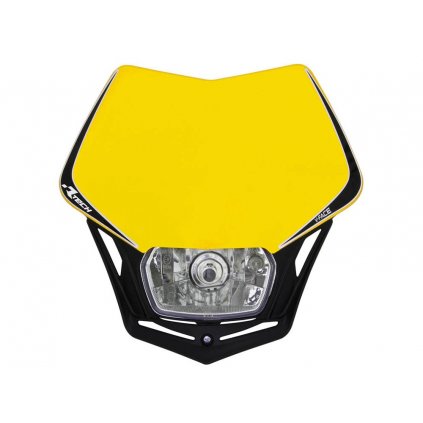 UNI přední maska včetně světla V-Face, RTECH (žluto-černá)