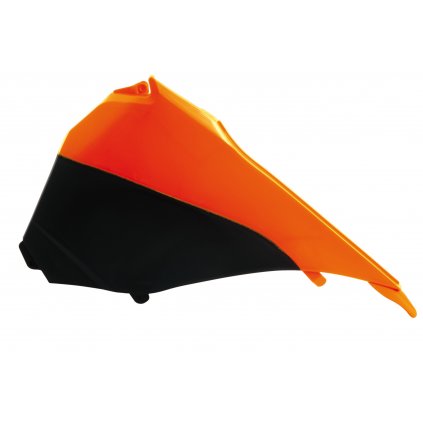 boční kryt vzduchového filtru levý KTM, RTECH (oranžovo-černý)