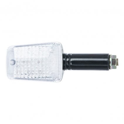 blinkr LED hranatý dlouhý, OXFORD (čiré sklíčko, černý plášť, pár)