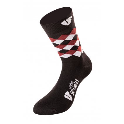 ponožky ROMBI, UNDERSHIELD (černá/červená/bílá)
