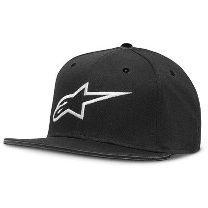 kšiltovka AGELESS FLATBILL, ALPINESTARS (černá/bílá) (Velikost S/M)