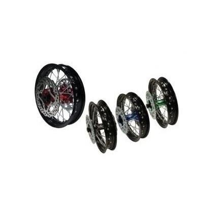 Kompletní zadní zesílené kolo 1.85x12",CNC náboj, pevnostní hliníkový ráfek 7116 pitbike YCF (Barva Černá)