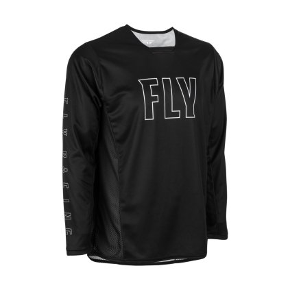 cyklo dres RADIUM, FLY RACING - USA (černá/bílá) (Velikost M)