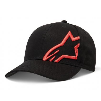 kšiltovka CORP SNAP 2 HAT, ALPINESTARS (černá/červená fluo)