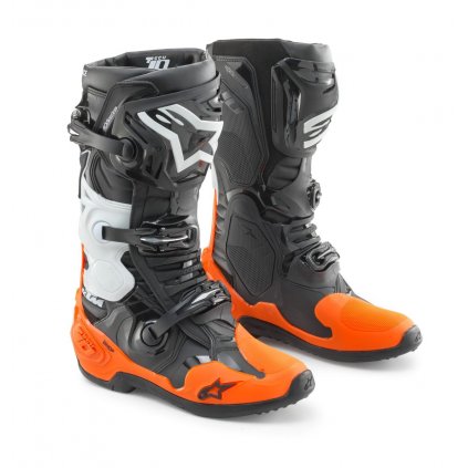 boty ALPINESTARS TECH 10 , KTM (černá/oranžová) 2026 (Velikost 40,5)