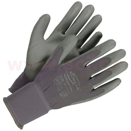 Pracovní rukavice Korsar Kori-Light šedá nylon (sada 12 párů) (Velikost 8)