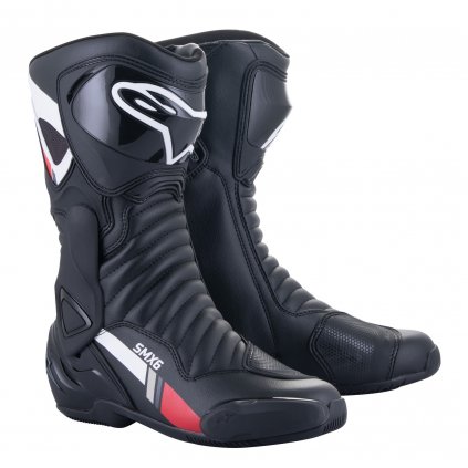 boty S-MX 6, ALPINESTARS (černá/bílá/šedá/červená) (Velikost 49)