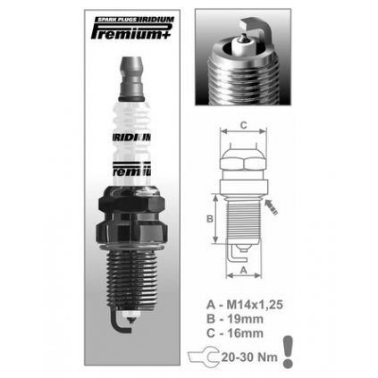 zapalovací svíčka P4 řada Premium Iridium+, BRISK - Česká Republika