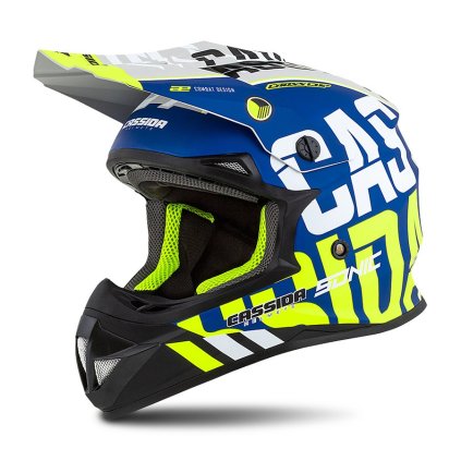 prilba cross cup sonic cassida modra matna bila zluta fluo cerna seda i461867