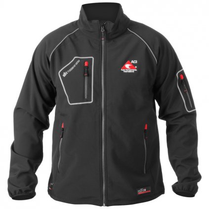 Bunda ACI Softshell černá reflex prvky (Velikost 3XL)