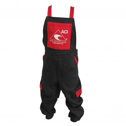 Pracovní kalhoty ACI montérky s laclem černé dětské