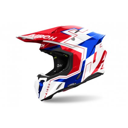 přilba TWIST 3 Dizzy, AIROH (lesklá modrá/červená) 2025 (Velikost XS)