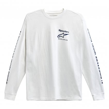triko AUTHENTICATED TEE, ALPINESTARS (bílá/černá) (Velikost M)