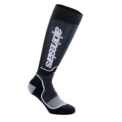 ponožky MX PLUS, ALPINESTARS (černá/bílá) 2026 (Velikost S)