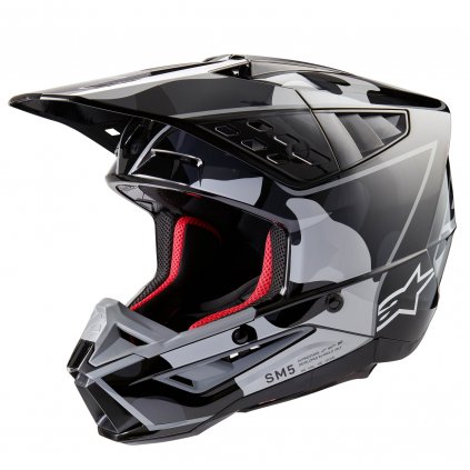 přilba S-M5 ROVER 2, ALPINESTARS (černá/stříbrná) 2026 (Velikost XS (obvod 53 - 54 cm))