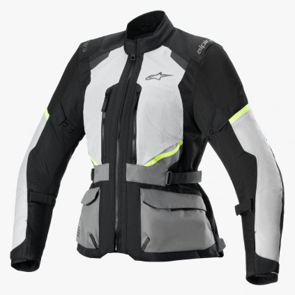 bunda STELLA ANDES AIR DRYSTAR, ALPINESTARS, dámská (světle šedá/tmavě šedá/černá/žlutá fluo) 2025 (Velikost S)