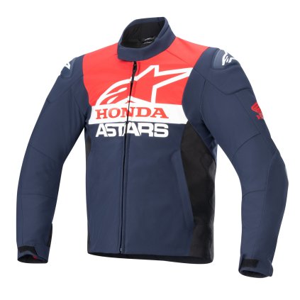 bunda SMX WATERPROOF HONDA kolekce, ALPINESTARS (modrá/černá/červená/bílá) 2025 (Velikost 2XL)