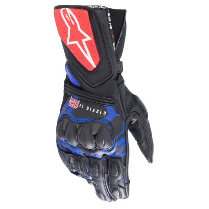 rukavice SP-8 3 MONSTER FQ20 kolekce, ALPINESTARS (černá/červená/modrá/bílá) 2025 (Velikost 3XL)