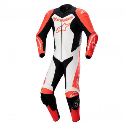 jednodílná kombinéza GP FORCE LURV, ALPINESTARS (červená fluo/bílá/černá) 2025 (Velikost 48)