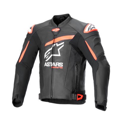 bunda GP PLUS R 4 AIRFLOW, ALPINESTARS (černá/červená fluo/bílá) 2025 (Velikost 50)