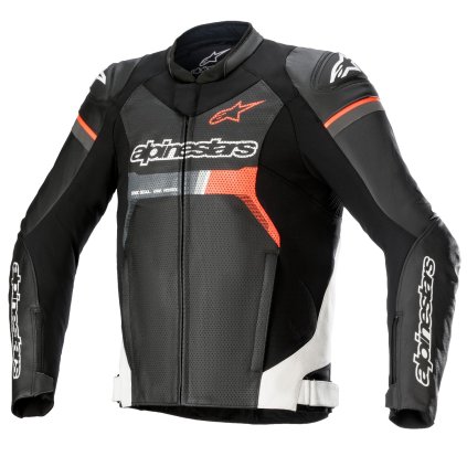 bunda GP FORCE AIRFLOW, ALPINESTARS (černá/bílá/červená fluo) 2025 (Velikost 48)