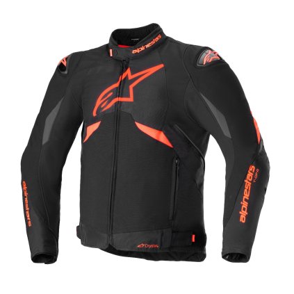 bunda T-GP R 3 DRYSTAR, ALPINESTARS (černá/červená fluo/bílá) 2025 (Velikost S)