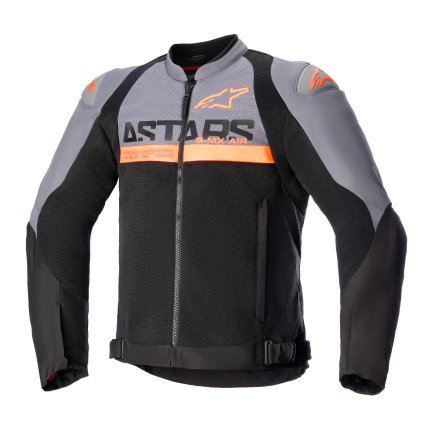 bunda SMX AIR, ALPINESTARS (tmavě šedá/černá/oranžová fluo) 2025 (Velikost 4XL)