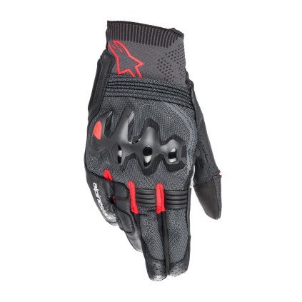 rukavice MORPH SPORT, ALPINESTARS (černá/červená fluo/tmavě šedá) 2025 (Velikost S)
