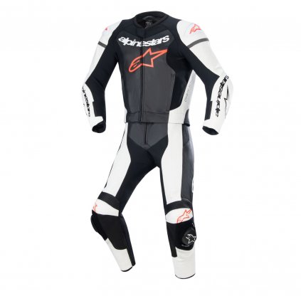 dvoudílná kombinéza GP FORCE LURV, ALPINESTARS (bílá/černá/červená fluo) 2024