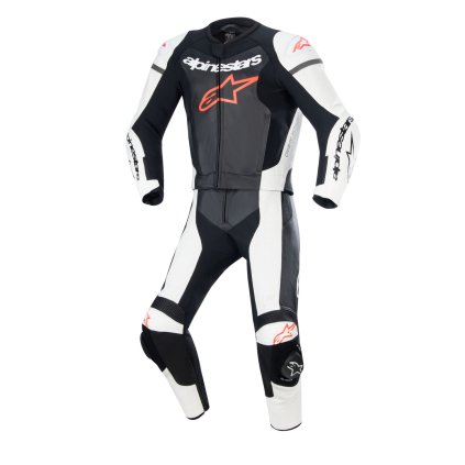 dvoudílná kombinéza GP FORCE LURV, ALPINESTARS (bílá/černá/červená fluo) 2025 (Velikost 48)