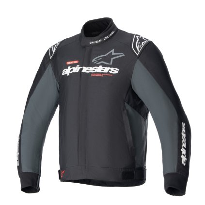 bunda MONZA SPORT, ALPINESTARS (černá/tmavě šedá/červená/bílá) 2025 (Velikost S)