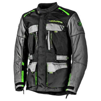 enduro bunda TRAILER, 4SQUARE - pánská (černá,šedá,žlutá fluo) 2025 (Velikost XL)