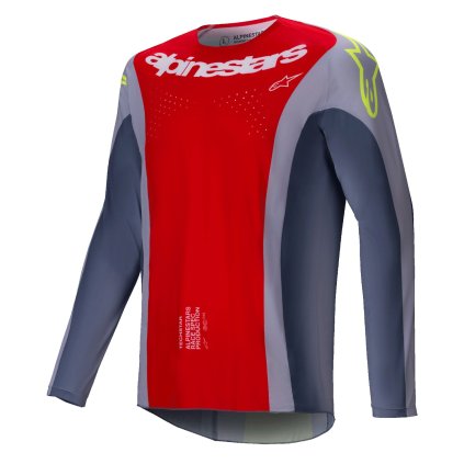 dres TECHSTAR MELT, ALPINESTARS (červená/šedá) 2025 (Velikost L)