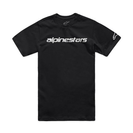 triko LINEAR WORDMARK 2.0 CSF, ALPINESTARS (černá/bílá) (Velikost S)