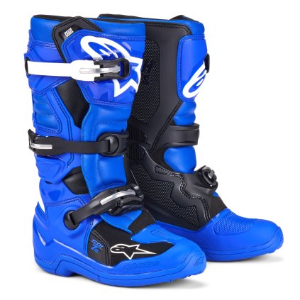 boty TECH 7 S, ALPINESTARS, dětské (modrá/bílá/černá) 2025 (Velikost 34)